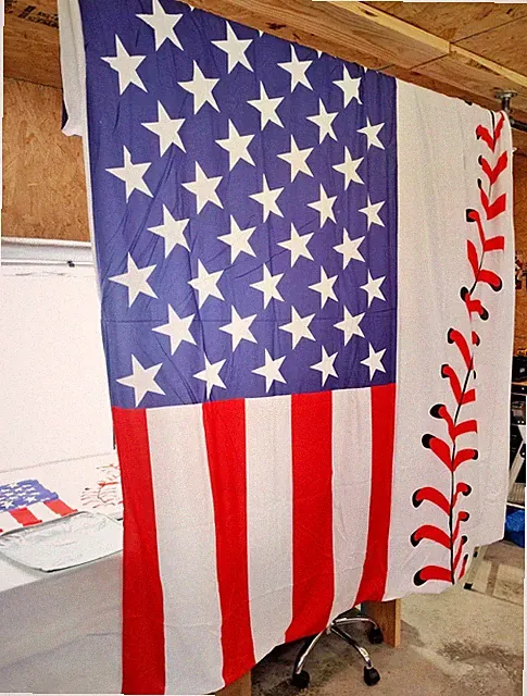 American Flag Full Size Mattress Cover And 2 Pillow Cases / new