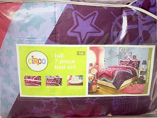 Circo ROCK STAR Reversible Comforter ShamsFlatFittedSheets FULL 7Pcs Pink/Purple