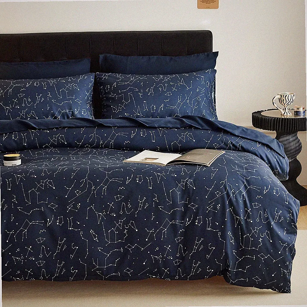 Constellation Duvet Cover Set, Space Witchy Star Celestial Galaxy Astrology...