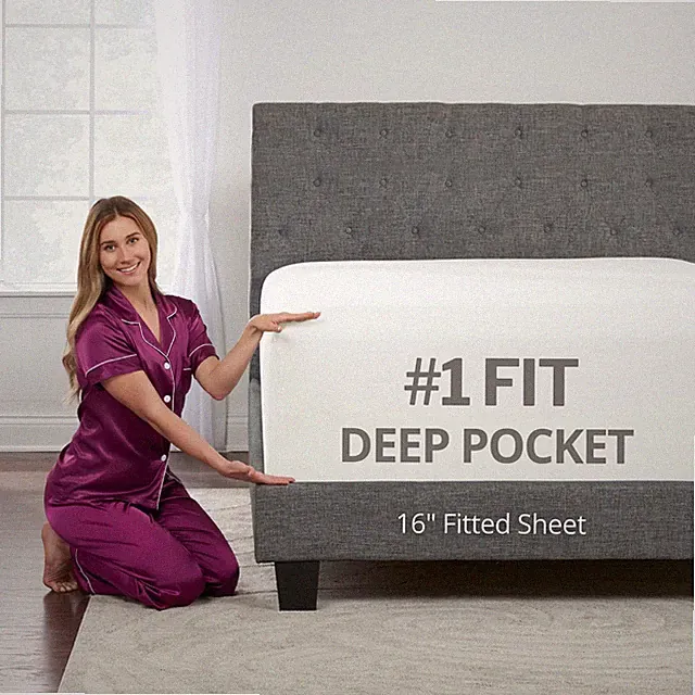 Kids Twin XL Fitted Sheet – Real 16” Deep Pocket, Fits 14-18” Mattresses