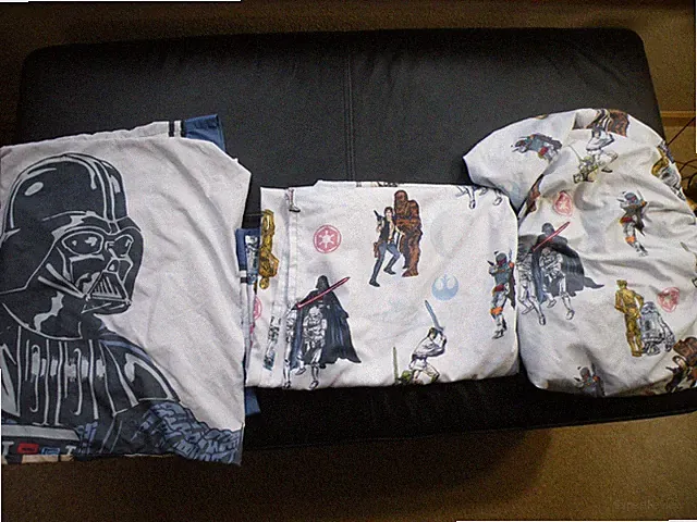 Kohl's STAR WARS Twin BED Full SHEET & Fitted SHEET & PILLOWCASE Free Ship
