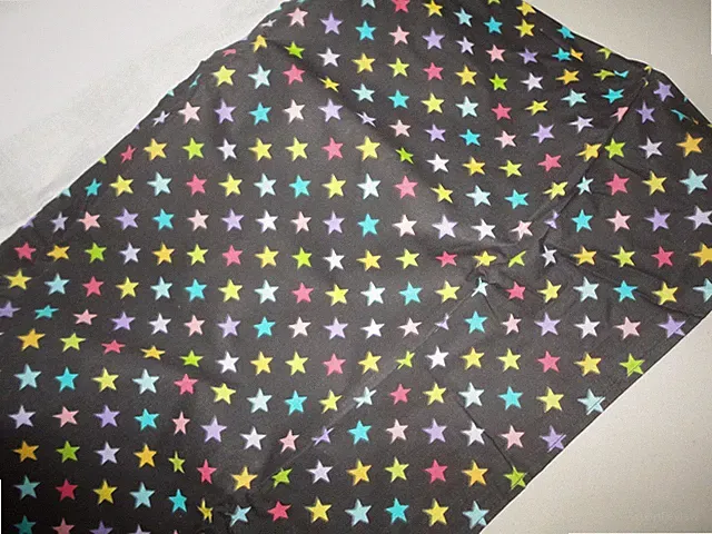 KOMBOZE LITTLEMISSMATCHED PINK GREEN PURPLE STARS ZANY QUEEN BEDSKIRT 14" SPLIT