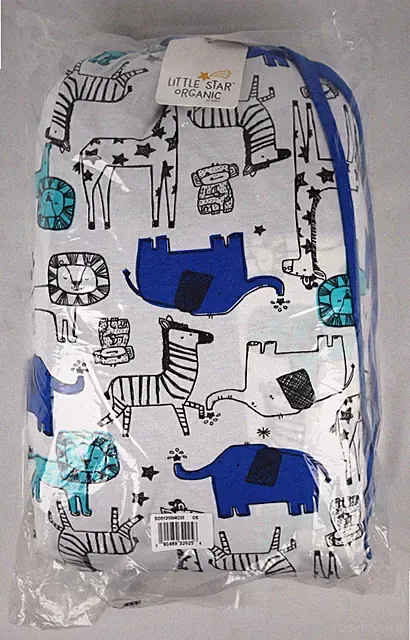 Little Star - 100% Organic Cotton 3 Piece Crib Set | Safari Animals