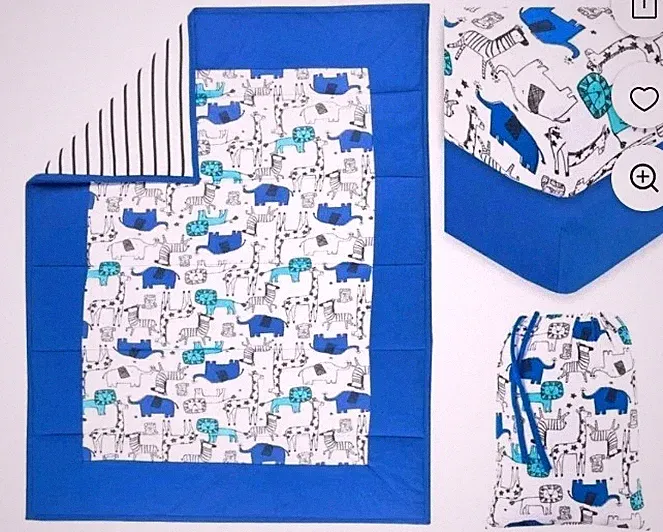 Little Star 3 Piece Crib Bedding Set-2 Sheets & Comforter 100% Organic Cotton