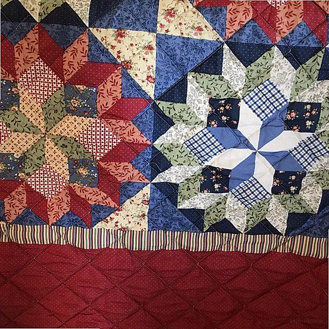 Mainstays Prairie Shooting Star patchwork quilt 85”x100”