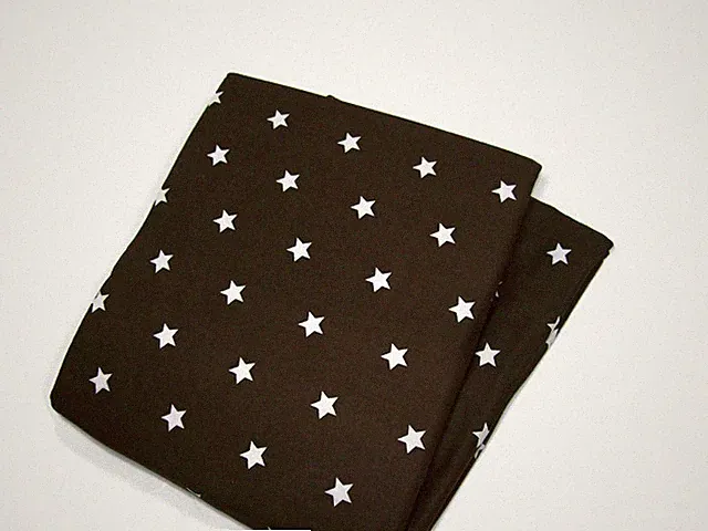 Pottery Barn Kids Organic Cotton Brown White Star Stars Full Queen Duvet Cover