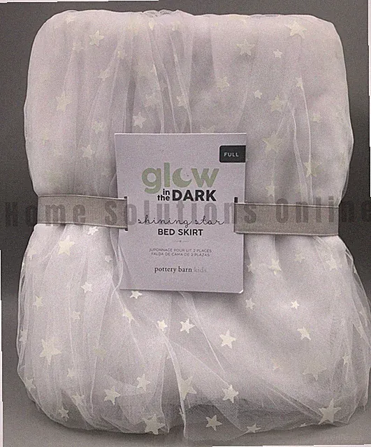 Pottery Barn Kids Shining Star Glow-in-the-Dark Tulle Bed Skirt Full #B2010