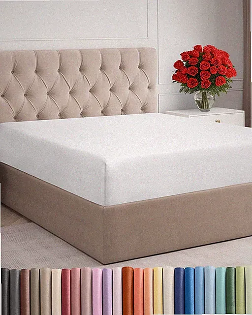 Queen Fitted Bed - Bottom Single Fitted Only - Ultra-Soft Hotel Luxury Beddin...