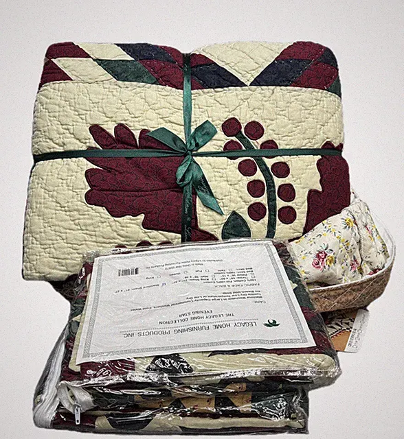 Queen Size Quilt Set by AMERICAN DESIGNS 90"x90" Evening Star NWT 100%Cotton