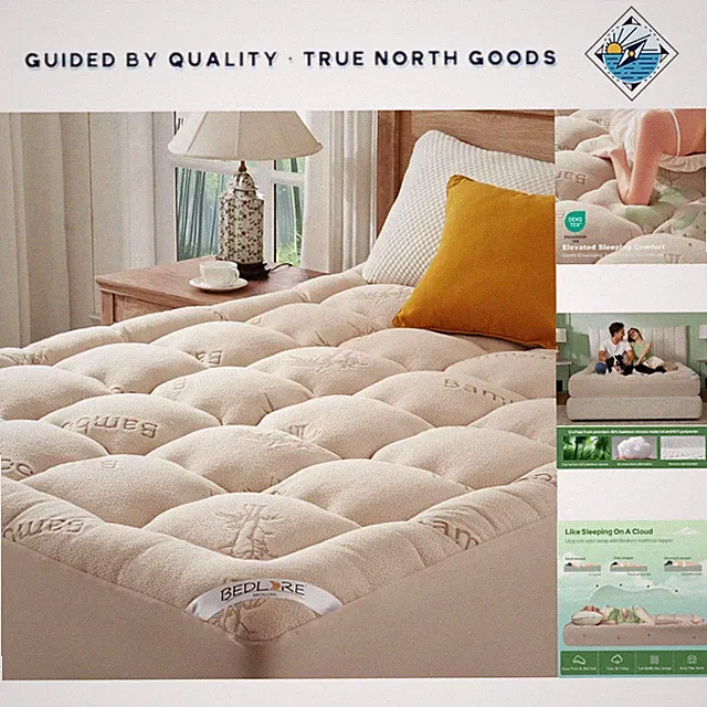 Soft Full Size Mattress Pad with Stretchable Pockets for 6-15 Inch Mattresses