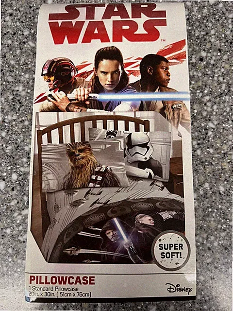 STAR WARS by Disney Standard Pillowcase 20" x 30" Super Soft & FAST FREE SHIP!