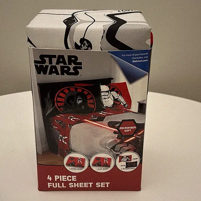 Star Wars Full Size 4 Piece Microfiber Sheet Kylo Ren “Rule The Galaxy” NEW